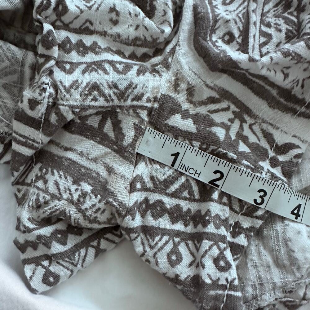 Cali 1850 Aztec Linen Shorts - Gray, Size XL - Picture 6 of 6